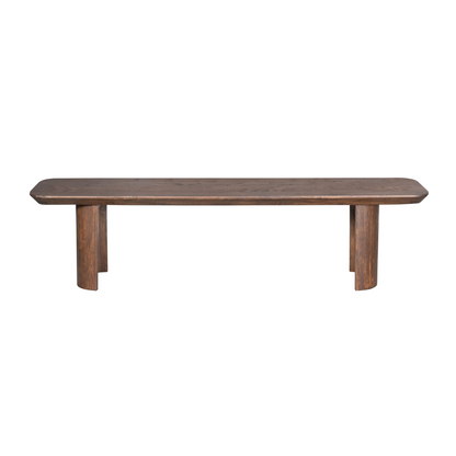 Maré Mango Wood Brown Dining Bench 220cm Starfurn