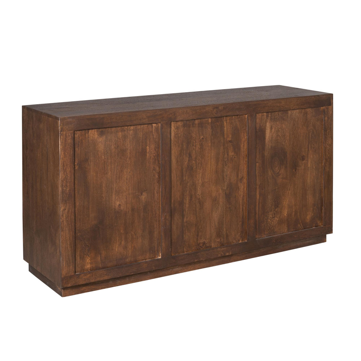 Brussels Mango Wood Sideboard Brown 3 Doors 150cm Starfurn