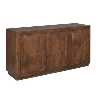 Brussels Mango Wood Sideboard Brown 3 Doors 150cm Starfurn