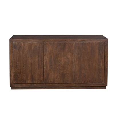 Brussels Mango Wood Sideboard Brown 3 Doors 150cm Starfurn