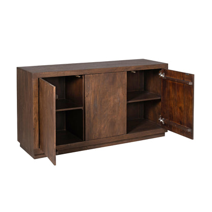 Brussels Mango Wood Sideboard Brown 3 Doors 150cm Starfurn