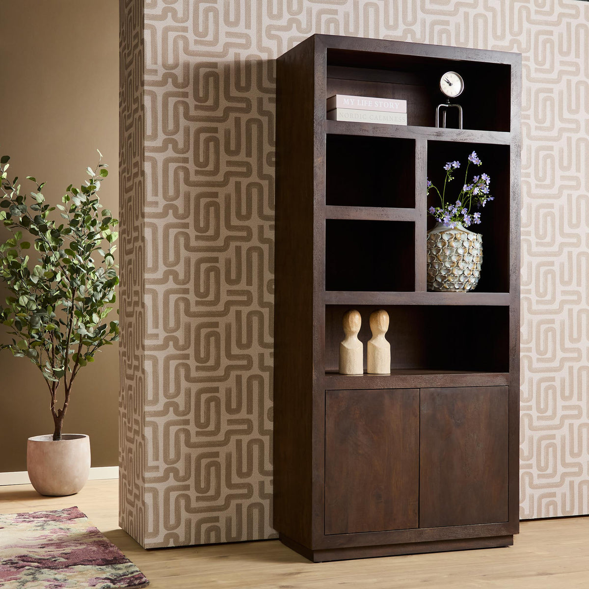 Compartment Cabinet Brussels Mango Wood Brown 90cm Starfurn