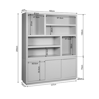 Compartment Cabinet Brussels Mango Wood Brown 160cm Starfurn