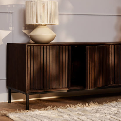 TV Stand Madison Mango Wood Brown 165cm Starfurn