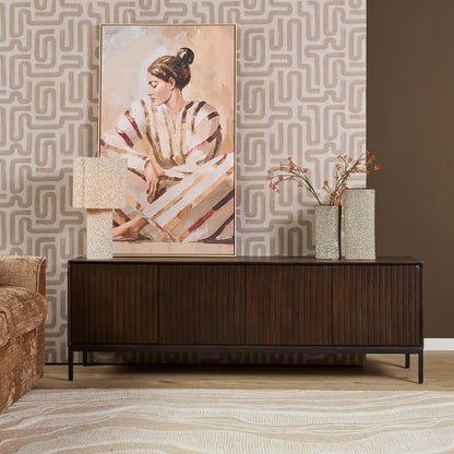 TV Stand Madison Mango Wood Brown 165cm Starfurn