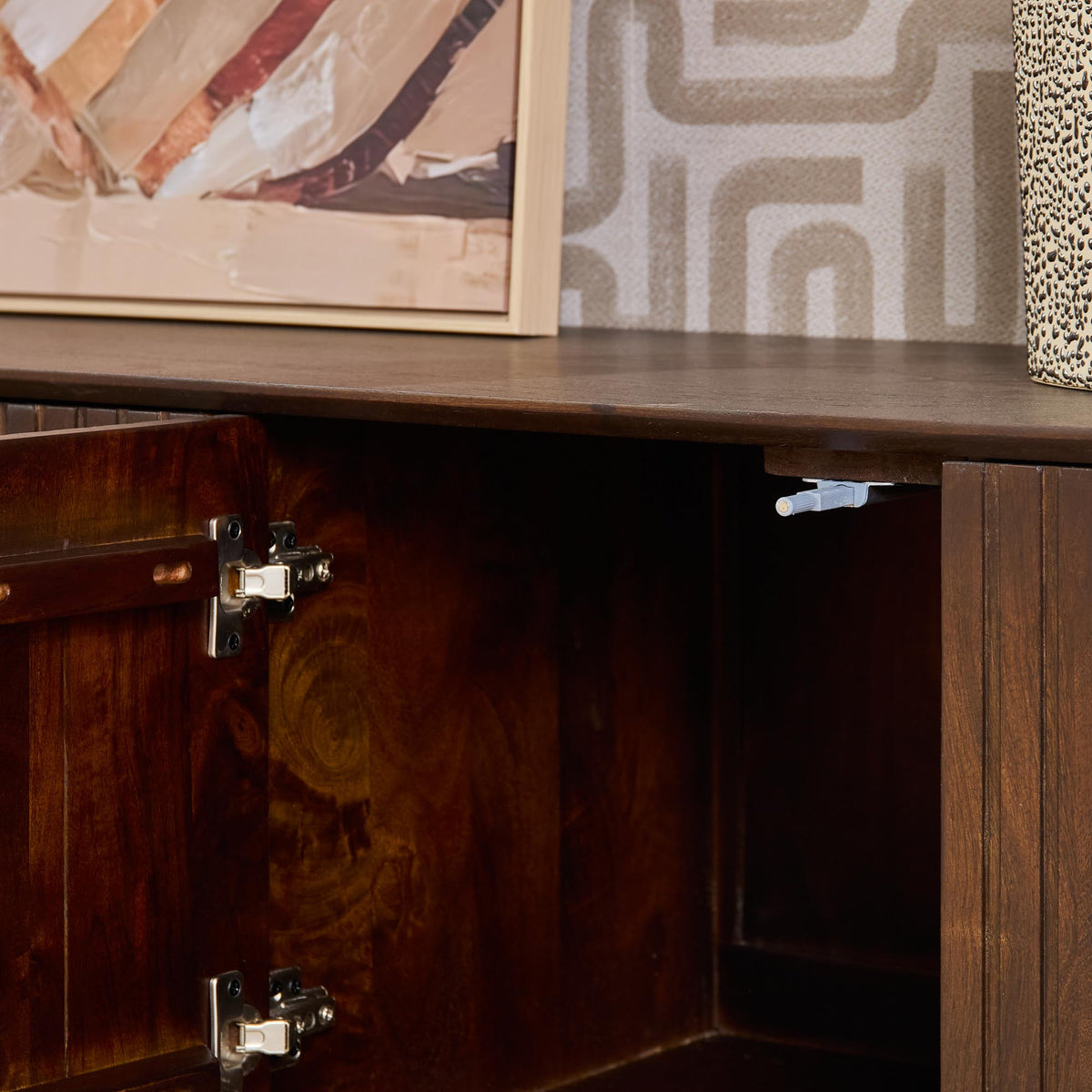 TV Stand Madison Mango Wood Brown 165cm Starfurn
