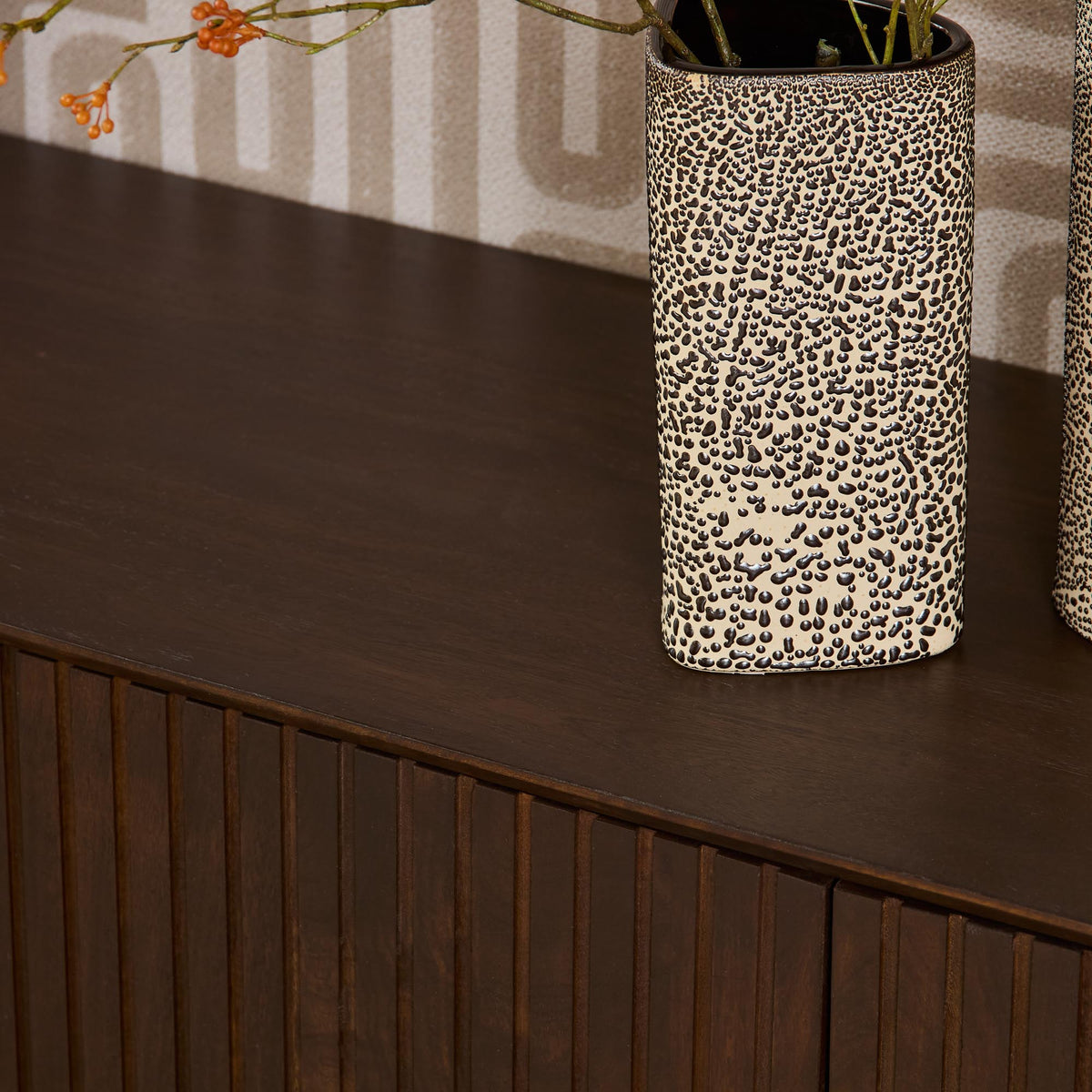 TV stand Madison Mango Wood Brown 210cm Starfurn