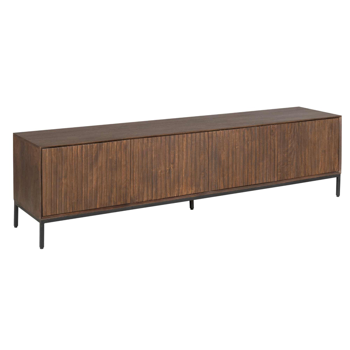 TV stand Madison Mango Wood Brown 210cm Starfurn
