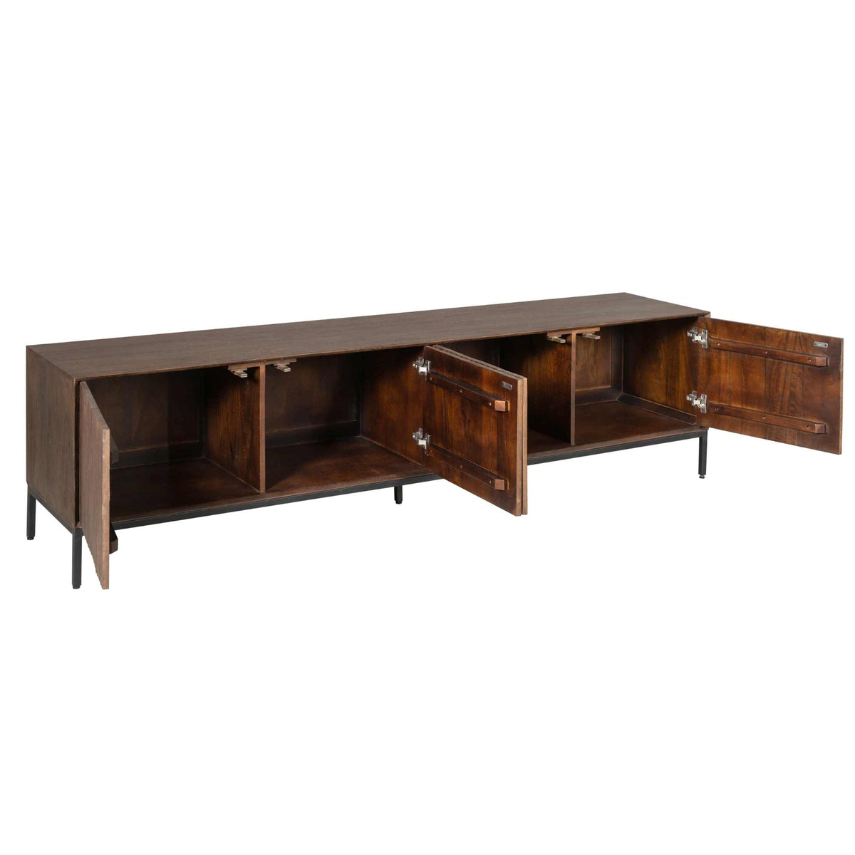 TV stand Madison Mango Wood Brown 210cm Starfurn
