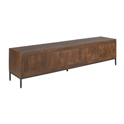 TV stand Madison Mango Wood Brown 210cm Starfurn