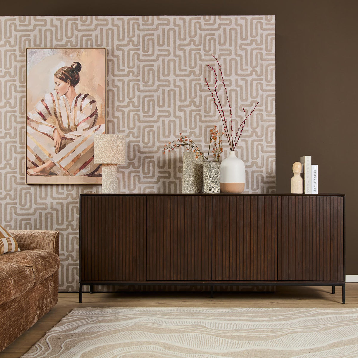 Madison Mango Wood Brown Sideboard 210cm Starfurn