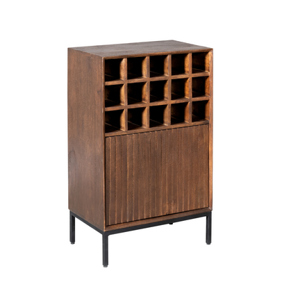 Wine Cabinet Madison Mango Wood Brown 55cm Starfurn
