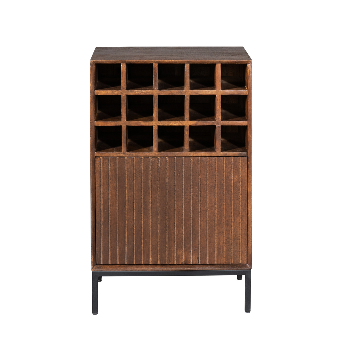 Wine Cabinet Madison Mango Wood Brown 55cm Starfurn