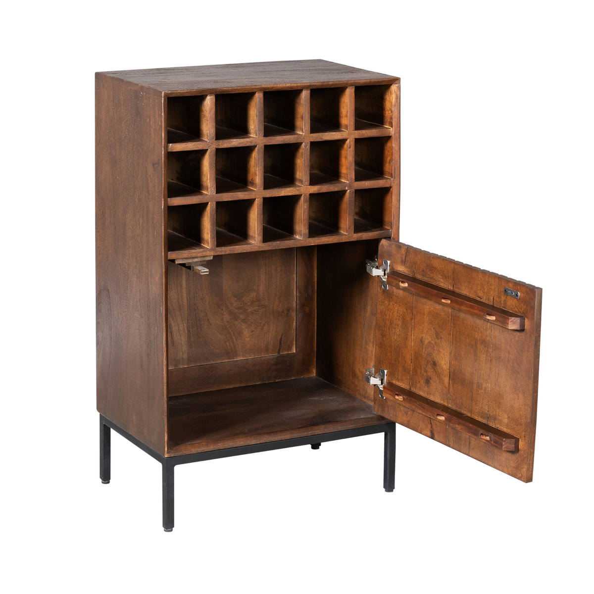 Wine Cabinet Madison Mango Wood Brown 55cm Starfurn
