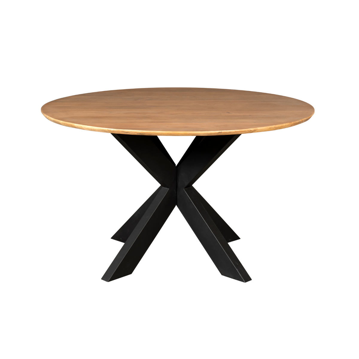 Madison Mango Wood Dining Table Natural Round 110cm Starfurn