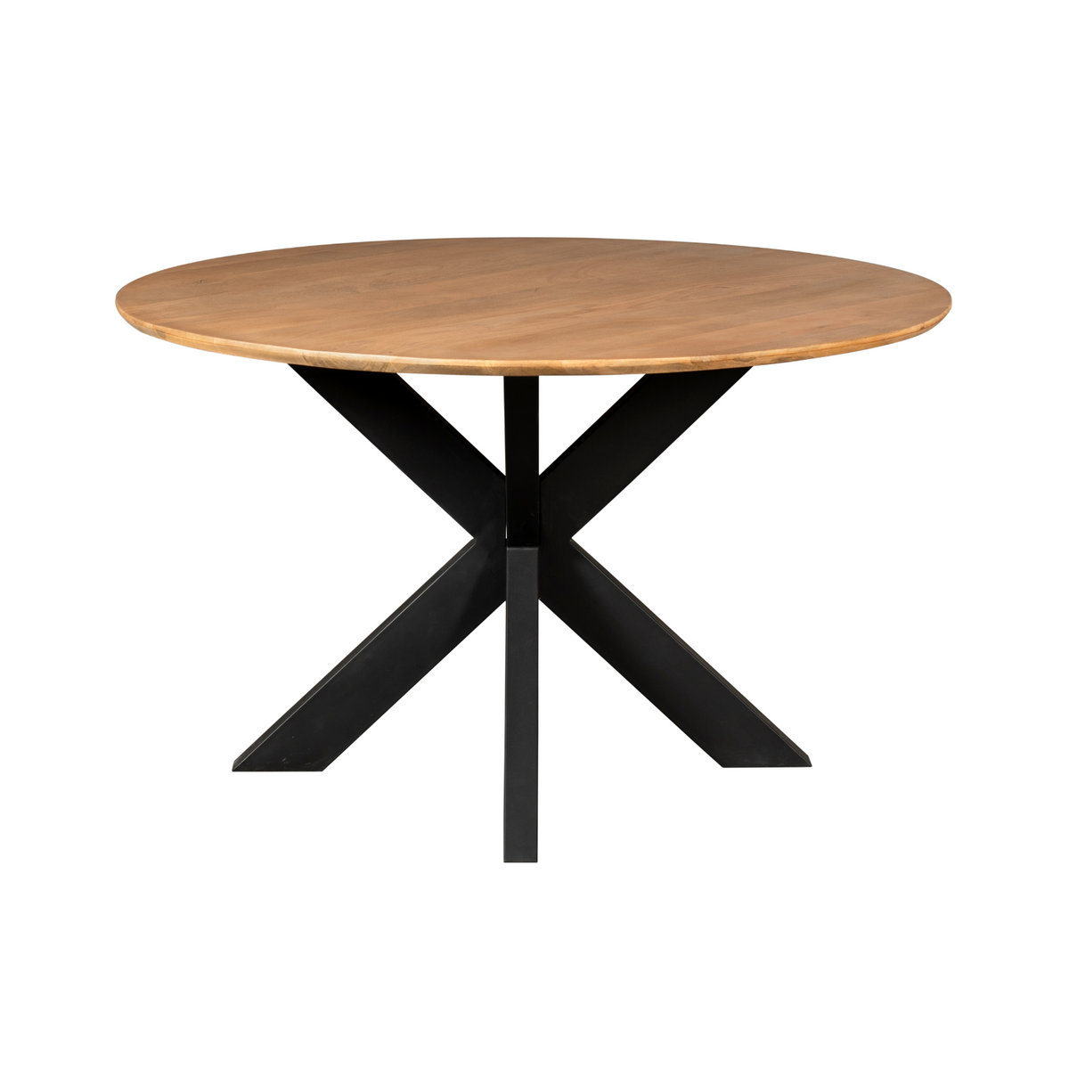 Madison Mango Wood Dining Table Natural Round 110cm Starfurn