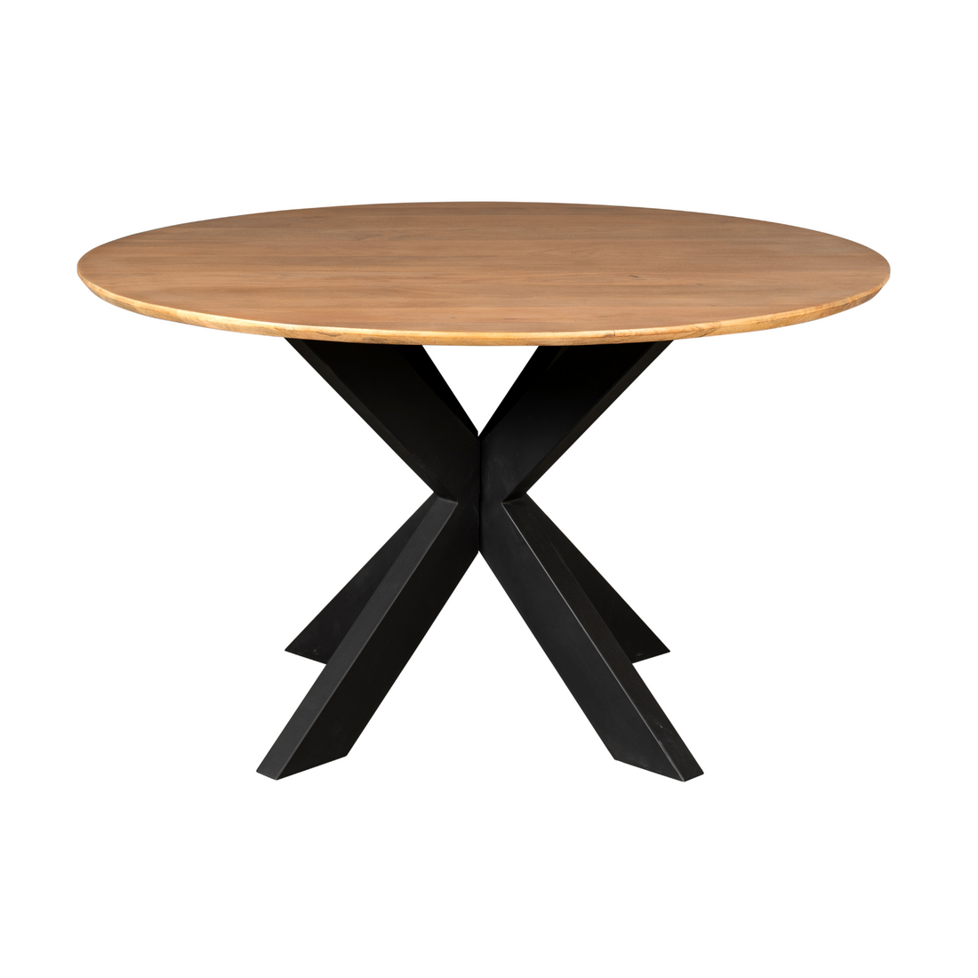 Madison Mango Wood Natural Round Dining Table 130cm Starfurn