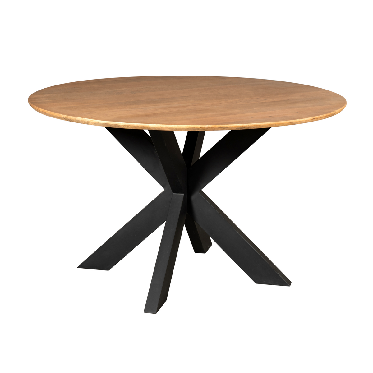 Madison Mango Wood Natural Round Dining Table 150cm Starfurn
