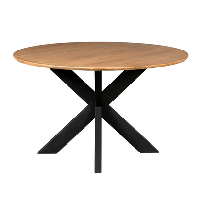Madison Mango Wood Natural Round Dining Table 150cm Starfurn