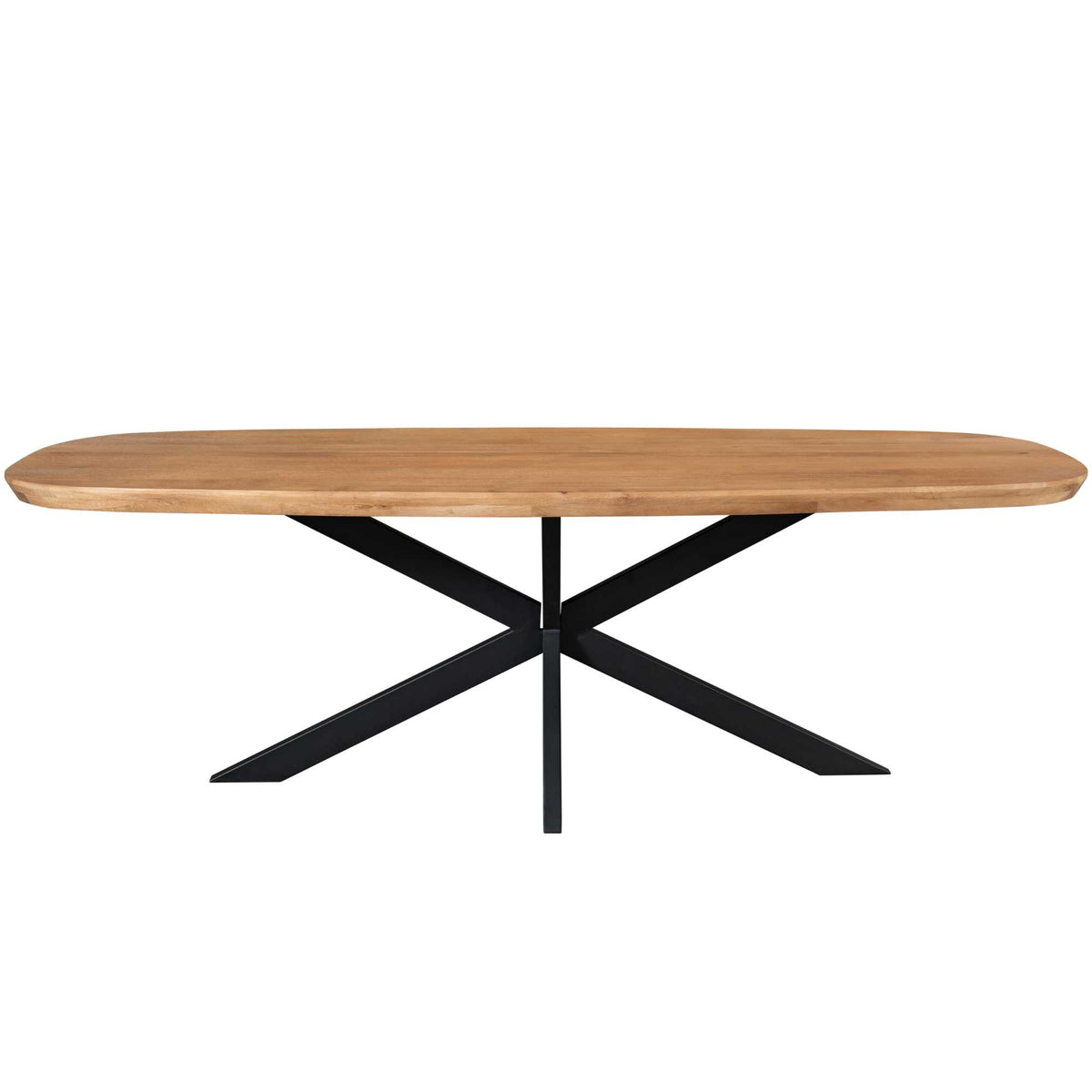Madison Mango Wood Natural Danish Oval Dining Table 200cm Starfurn