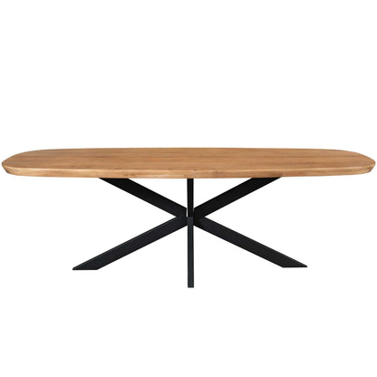 Madison Mango Wood Natural Danish Oval Dining Table 200cm Starfurn