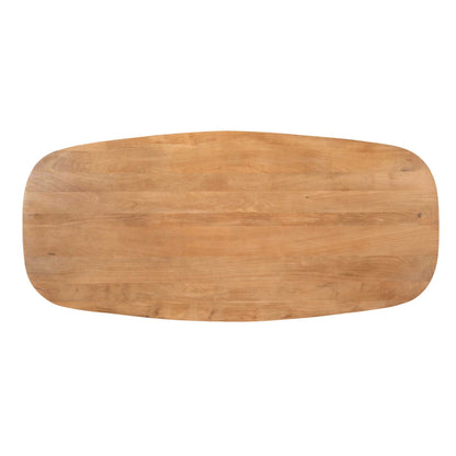 Madison Mango Wood Natural Danish Oval Dining Table 200cm Starfurn
