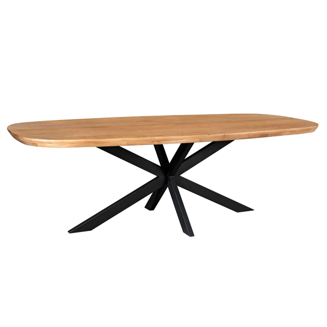 Madison Mango Wood Natural Danish Oval Dining Table 240cm Starfurn