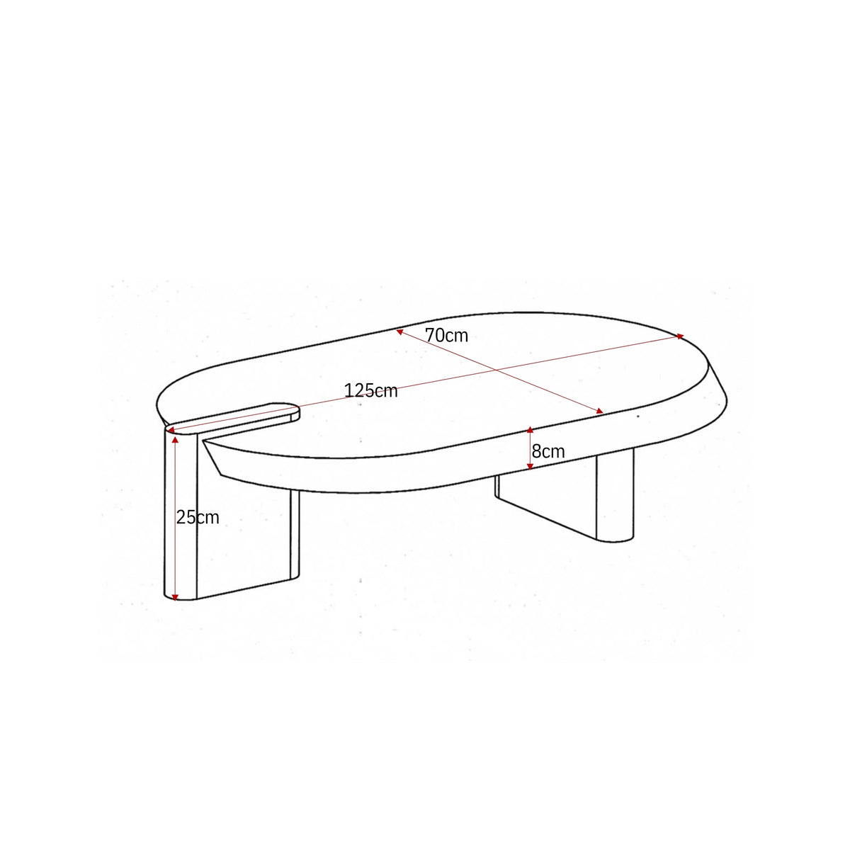 Coffee Table Rava Mango Wood Brown 125cm Starfurn
