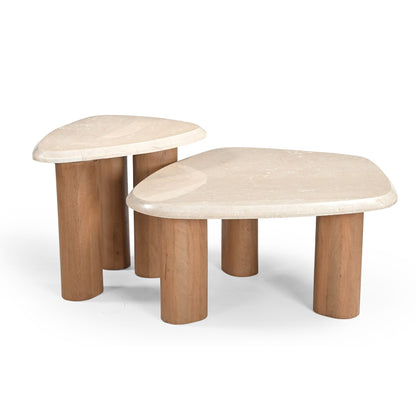 Side table Nuvé Botticino Natural Marble 60cm Starfurn