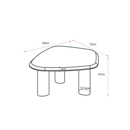 Coffee table Nuvé Botticino Natural Marble 84cm Starfurn