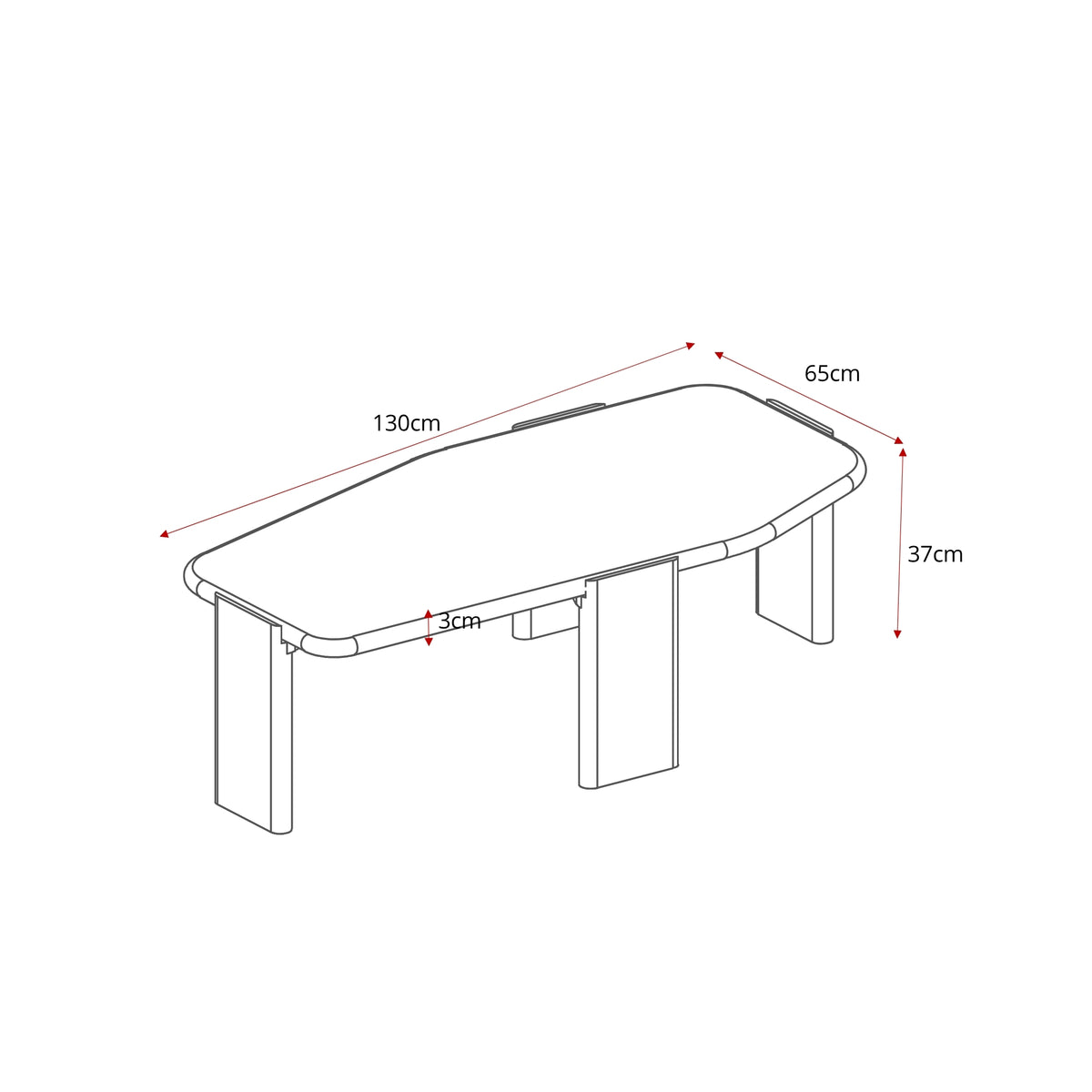 Coffee table Nuvé Botticino Natural Marble 100cm Starfurn