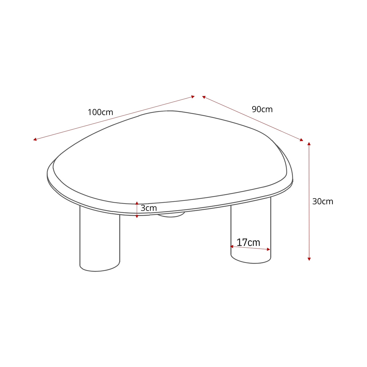 Coffee table Nuvé Botticino Natural Marble 100cm Starfurn