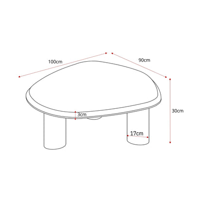 Coffee table Nuvé Botticino Natural Marble 100cm Starfurn