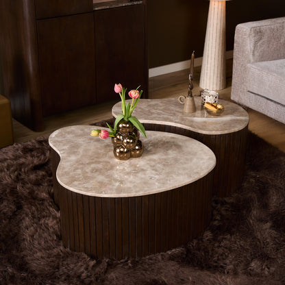Coffee Table Nomi Mango Wood Brown 70cm Starfurn