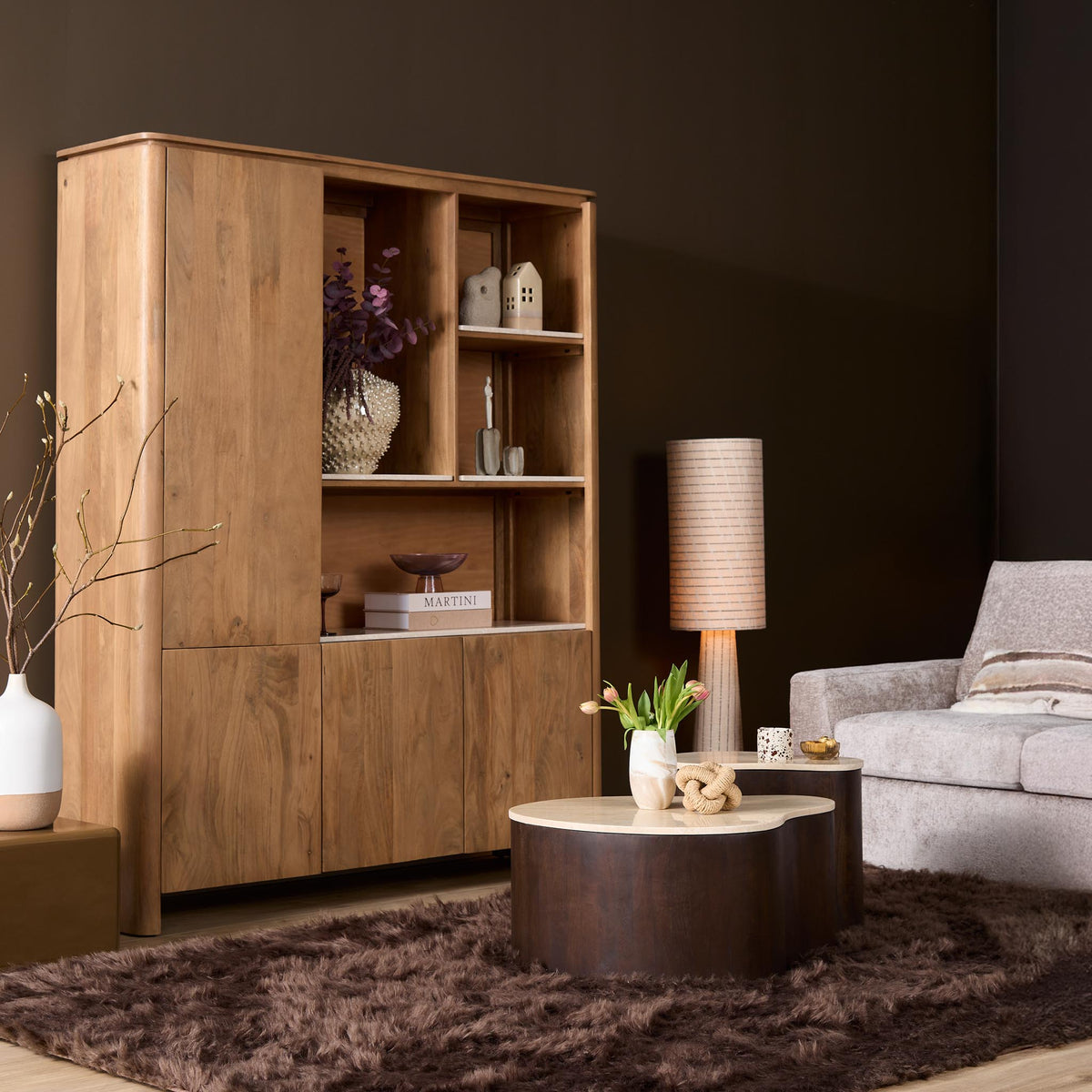 Coffee Table Nomi Mango Wood Brown 70cm Starfurn