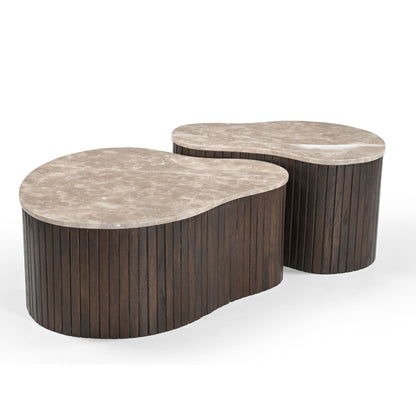 Coffee Table Nomi Mango Wood Brown 70cm Starfurn