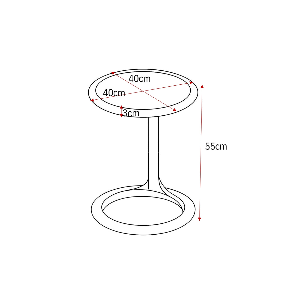 Coffee Table Elias White 60cm Starfurn