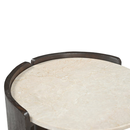 Niva Botticino Marble Nightstand 29cm Starfurn