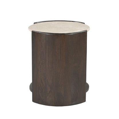 Side table Rune Botticino Marble 45cm Starfurn