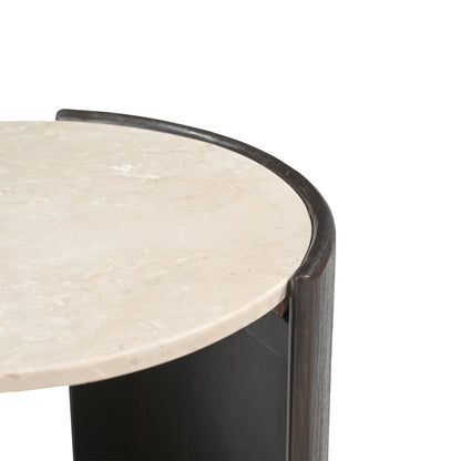 Side table Rune Botticino Marble 45cm Starfurn