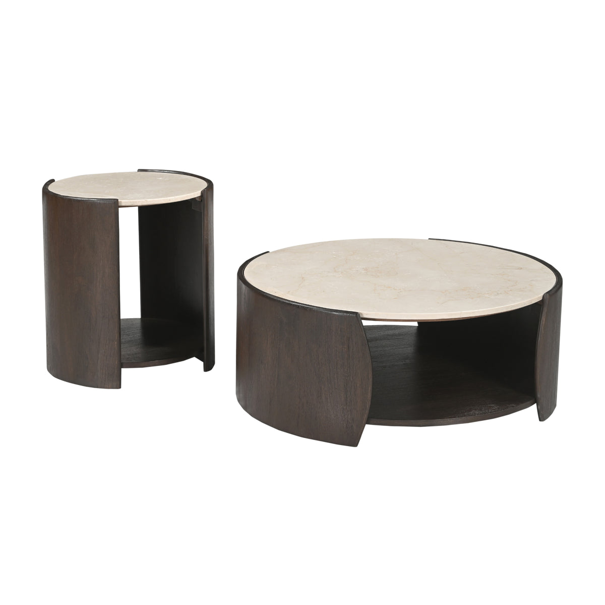 Coffee table Rune Botticino Marble 80cm Starfurn