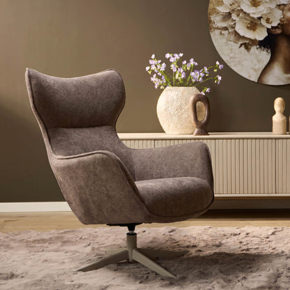 Armchair Julia Fabric Brown Starfurn