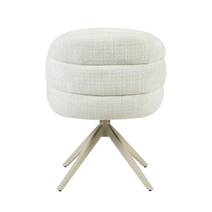 Dining Chair Bella Fabric Off White With Armrest Starfurn