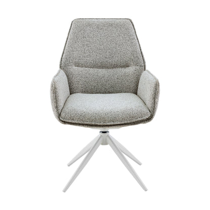 Hera Dining Chair Fabric Beige With Armrest Starfurn