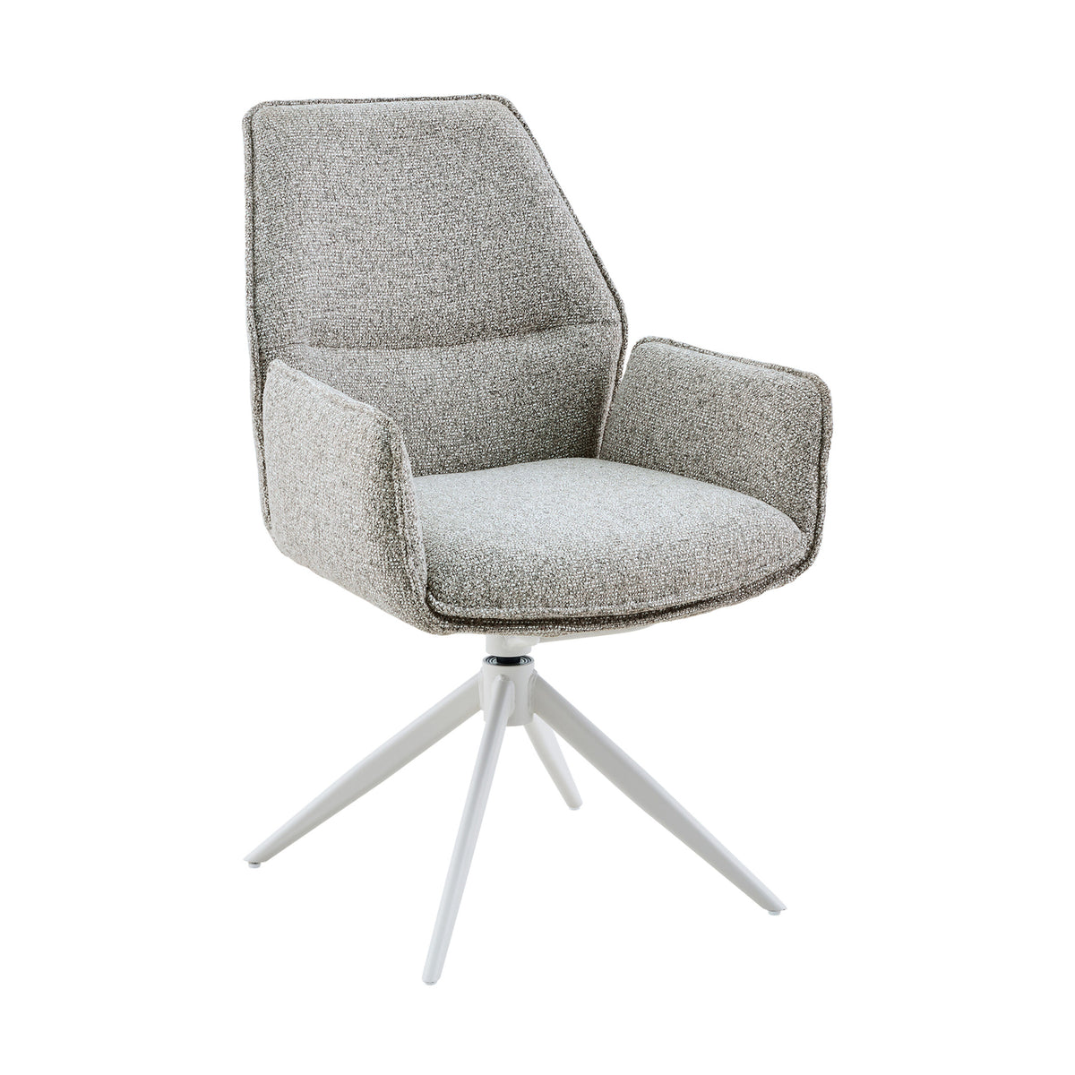 Hera Dining Chair Fabric Beige With Armrest Starfurn