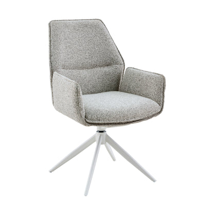 Hera Dining Chair Fabric Beige With Armrest Starfurn