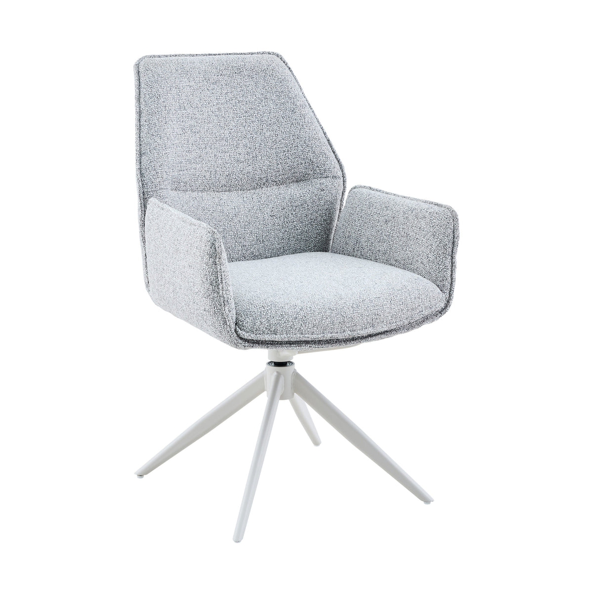 Hera Dining Chair Fabric Beige With Armrest Starfurn