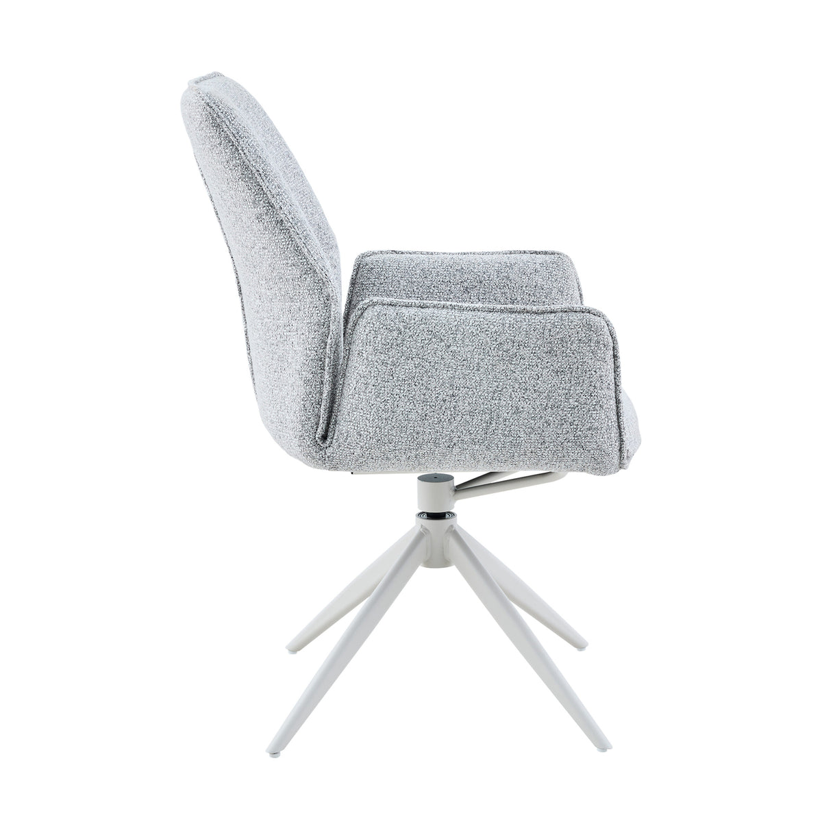 Hera Dining Chair Fabric Beige With Armrest Starfurn