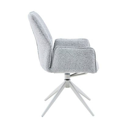 Hera Dining Chair Fabric Beige With Armrest Starfurn