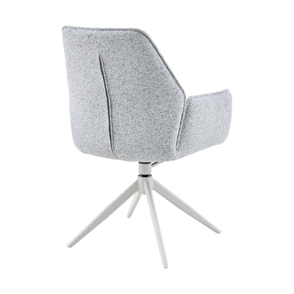 Hera Dining Chair Fabric Beige With Armrest Starfurn